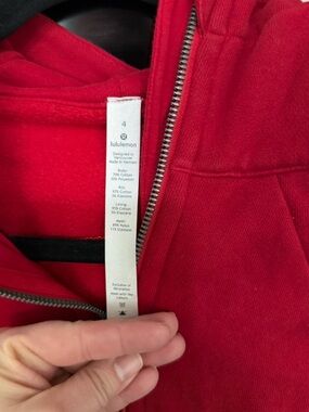 Lululemon Red Full-Zip scuba size 4